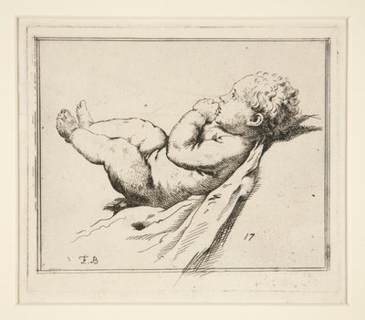 bebé desnudo de Francesco Bartolozzi