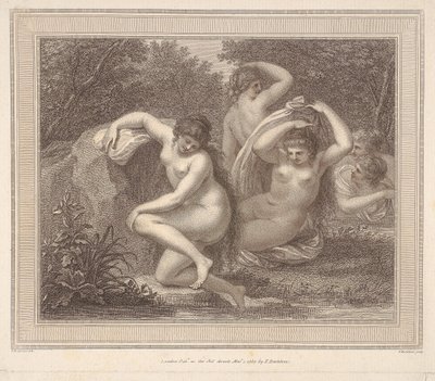 Ninfas y Diana bañándose de Francesco Bartolozzi