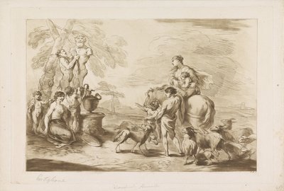 Sacrificio a Pan
Antiguo y Nuevo Testamento a Castiglione (título de la serie) de Francesco Bartolozzi