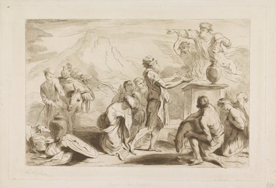 Sacrificio de Noé Antiguo y Nuevo Testamento a Castiglione (título de la serie) de Francesco Bartolozzi