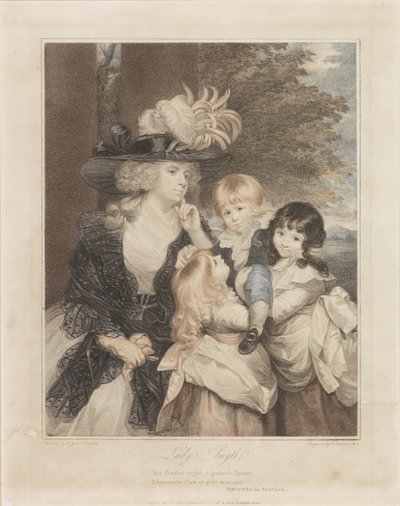 Retrato de Lady Smith y sus tres hijos de Francesco Bartolozzi