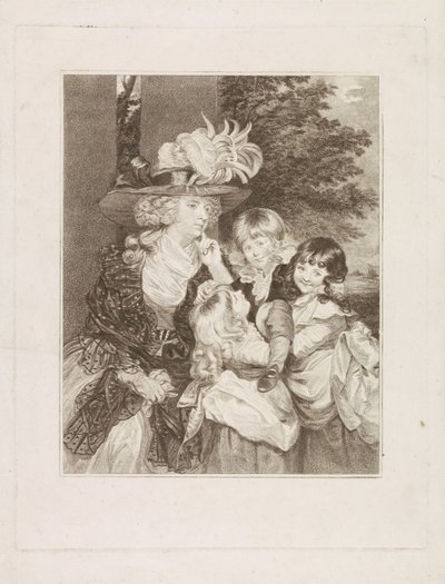 Retrato de Lady Smith y sus tres hijos de Francesco Bartolozzi