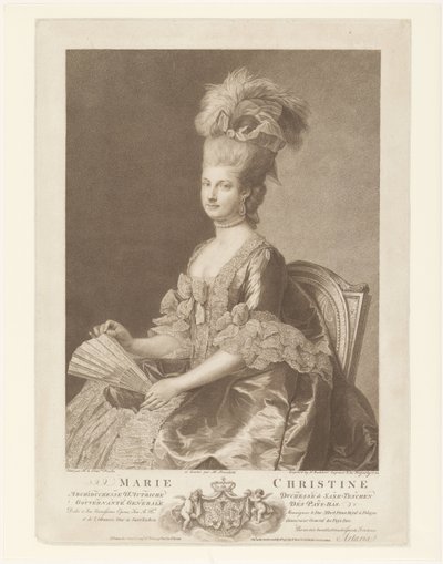 Retrato de María Cristina de Austria de Francesco Bartolozzi