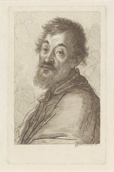 retrato, de, un, hombre barbudo de Francesco Bartolozzi