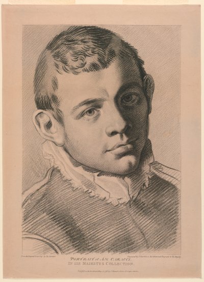Autorretrato de A. N. Carracci de Francesco Bartolozzi