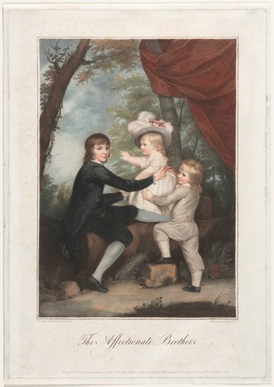 Los hermanos afectuosos (Los niños Lamb) de Francesco Bartolozzi