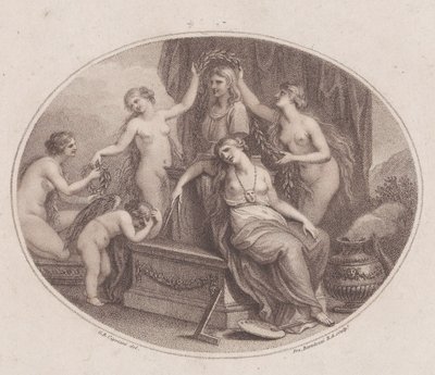 Las Gracias coronando el busto de Rafael, 28 de julio de 1788 de Francesco Bartolozzi