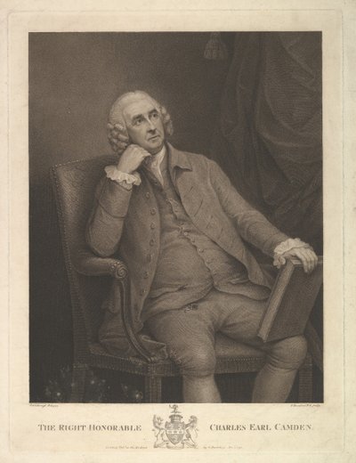 El muy honorable Charles Pratt, 1er Conde Camden, Lord Canciller de Francesco Bartolozzi