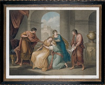 Virgilio Leyendo su Eneida, 1796 de Francesco Bartolozzi