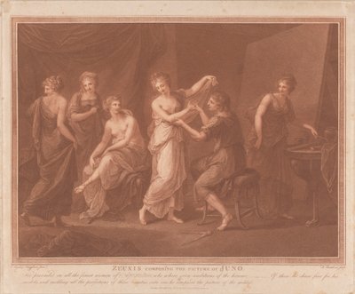 Zeuxis componiendo el cuadro de Juno de Francesco Bartolozzi