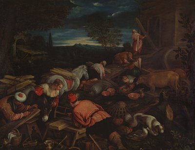 Construyendo el arca de Francesco Bassano