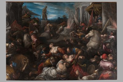 El Rapto de las Sabinas de Francesco Bassano