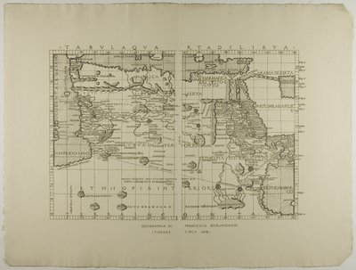 Mapa de Libia, el Medio Oriente y el Norte de África de Francesco Berlinghieri