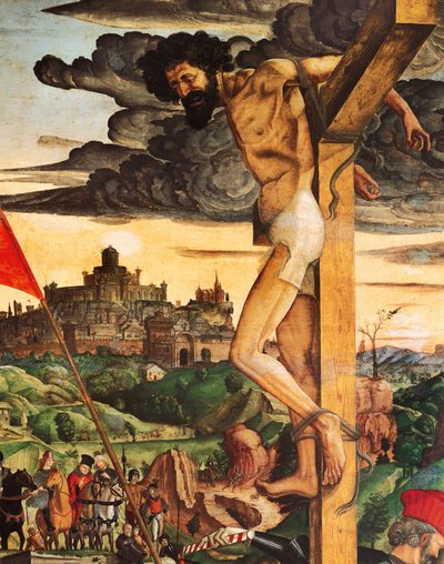 Ladrón, detalle de Crucifixión, de Francesco de