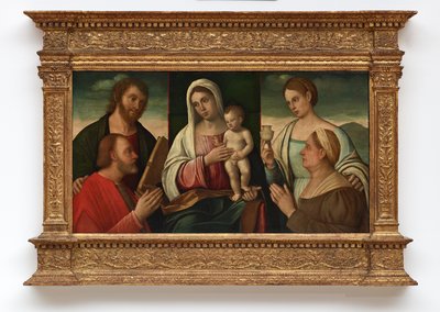 La Virgen y el Niño con los santos y los donantes de Francesco Bissolo