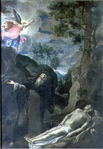 La muerte de San Antonio Abad de Francesco Borgani