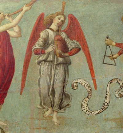 Ángel tocando la gaita (detalle) de Francesco Botticini