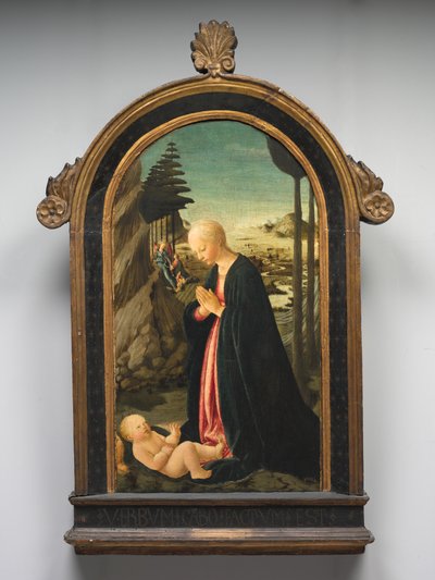 La Virgen y el Niño con Tobías y el ángel Rafael, c. 1470 de Francesco Botticini