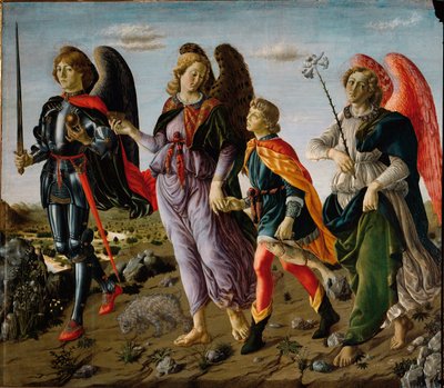 Los tres arcángeles y Tobías de Francesco Botticini