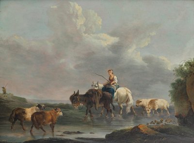 Pastora junto al arroyo de Francesco Casanova