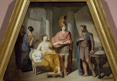 Alejandro cediendo a su amante Campaspe a Apeles, por Francesco Coghetti (1804-1875) de Francesco Coghetti