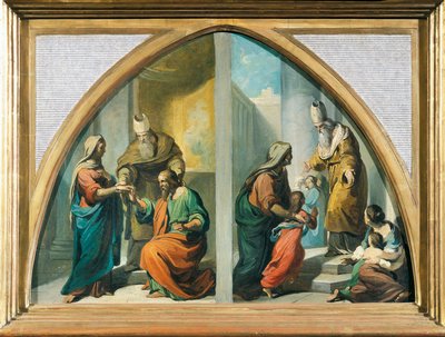 Matrimonio y Presentación de la Virgen María en el Templo de Francesco Coghetti