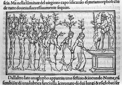 Grabado en "Hypnerotomachia Polyphili" (el sueño de Poliphila) por el monje dominico Francesco Colonna, Venecia de Francesco Colonna