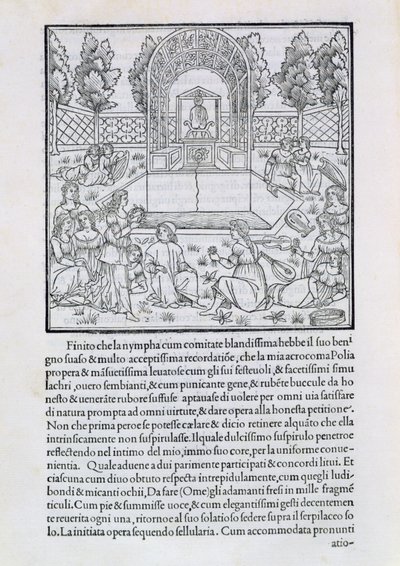 Ninfas con el amante de Polia, ilustración de una copia de 