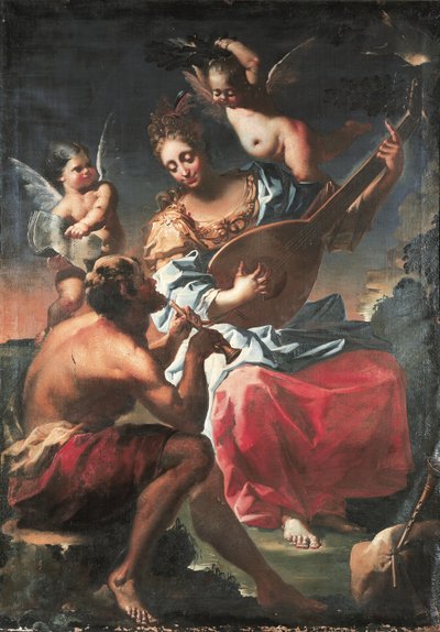 Alegoría de la música (óleo sobre lienzo) de Francesco Conti