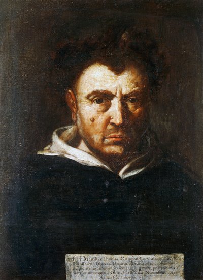 Retrato de Tommaso Campanella (1568-1639), filósofo dominico italiano, pintura de Francesco Cozza (1605-1682), ca 1630 de Francesco Cozza