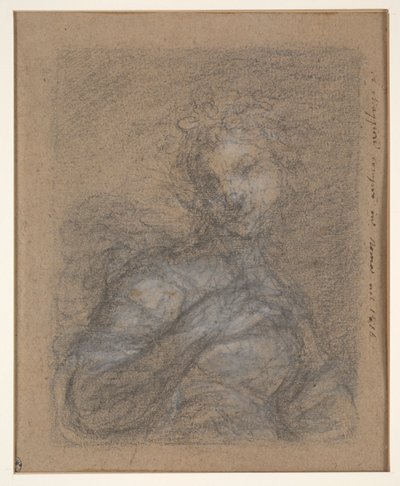 Figura femenina de media longitud (anverso); Soldado sentado con armadura (verso) de Francesco Curradi