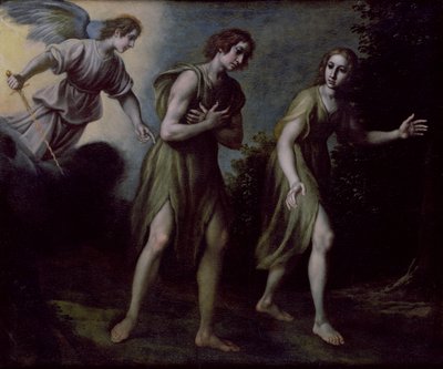 La expulsión de Adán y Eva del Paraíso de Francesco Curradi