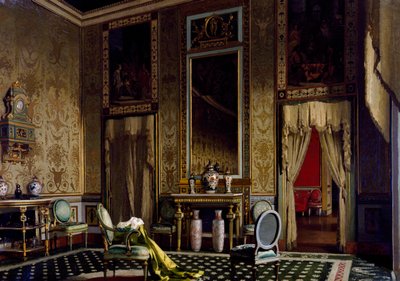 Habitación de estilo imperio, pintura de Francesco Didioni (1839-1895), óleo sobre lienzo, 62x88 cm de Francesco Didioni