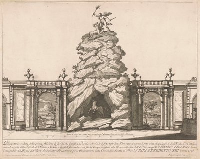 La Prima Macchina para la Chinea de 1726: Hércules y la Hidra de Francesco Faraone Aquila, after Alessandro Specchi