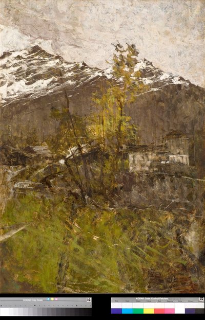 La primera nieve, paisaje Pintura de Francesco Filippini (1853-1895) 1889 Colección particular de Francesco Filippini