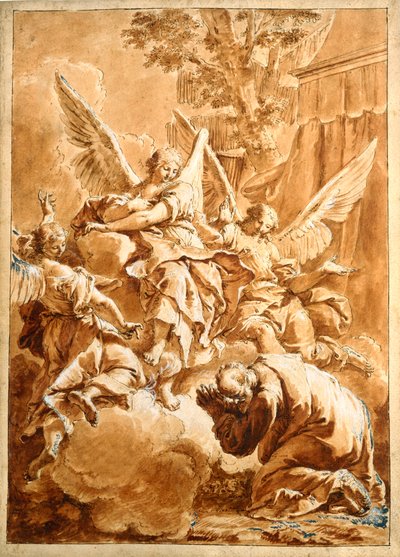 Abraham y los tres ángeles de Francesco Fontebasso