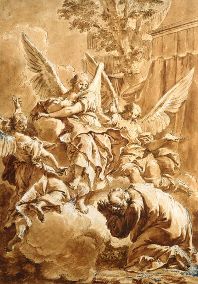 Abraham y los tres ángeles de Francesco Fontebasso