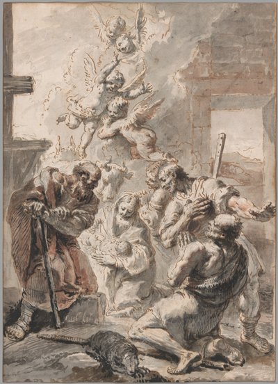 Adoración de los Pastores de Francesco Fontebasso