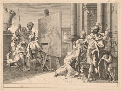 Alejandro Magno y Campaspe en el Estudio de Apeles de Francesco Fontebasso