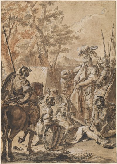 Alejandro Magno ante el cadáver de Darío de Francesco Fontebasso