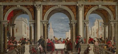 La Fiesta en la Casa de Leví de Francesco Fontebasso