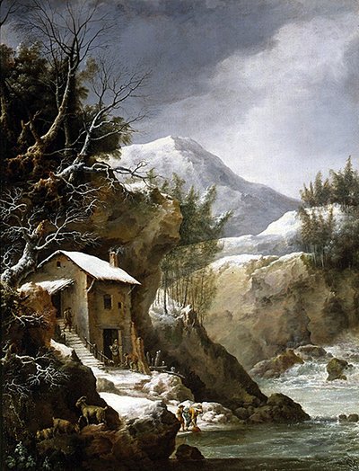Escena de Invierno en las Montañas de Francesco Foschi