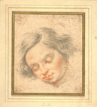 La cabeza de un joven con los ojos cerrados de Francesco Furini