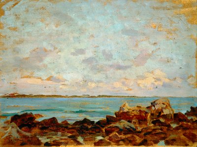 Castiglioncello de Francesco Gioli (1846-1922), óleo sobre tabla, 27x36 cm de Francesco Gioli