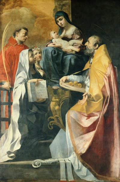 Virgen con cuatro santos, de Gian Francesco Gessi (1588-1649), 238x153 cm de Francesco Giovanni Gessi