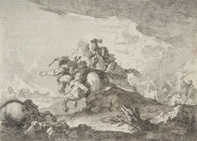 Carga de caballería, mediados a finales del siglo XVIII de Francesco Giuseppe Casanova
