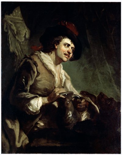 Hombre con una jarra, siglo XVIII de Francesco Giuseppe Casanova