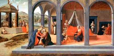 Una escena de San Juan Bautista (detalle), c1500-1540 de Francesco Granacci
