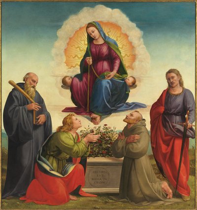 Madonna delle Cintola con los santos Benito, Tomás, Francisco y Julián de Francesco Granacci