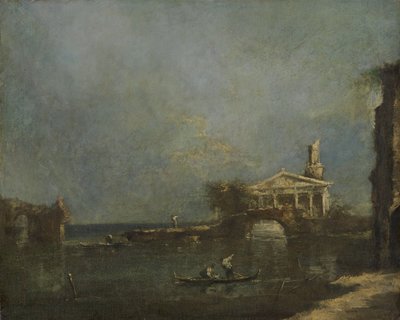 Laguna cerca de Venecia de Francesco Guardi (attributed to)